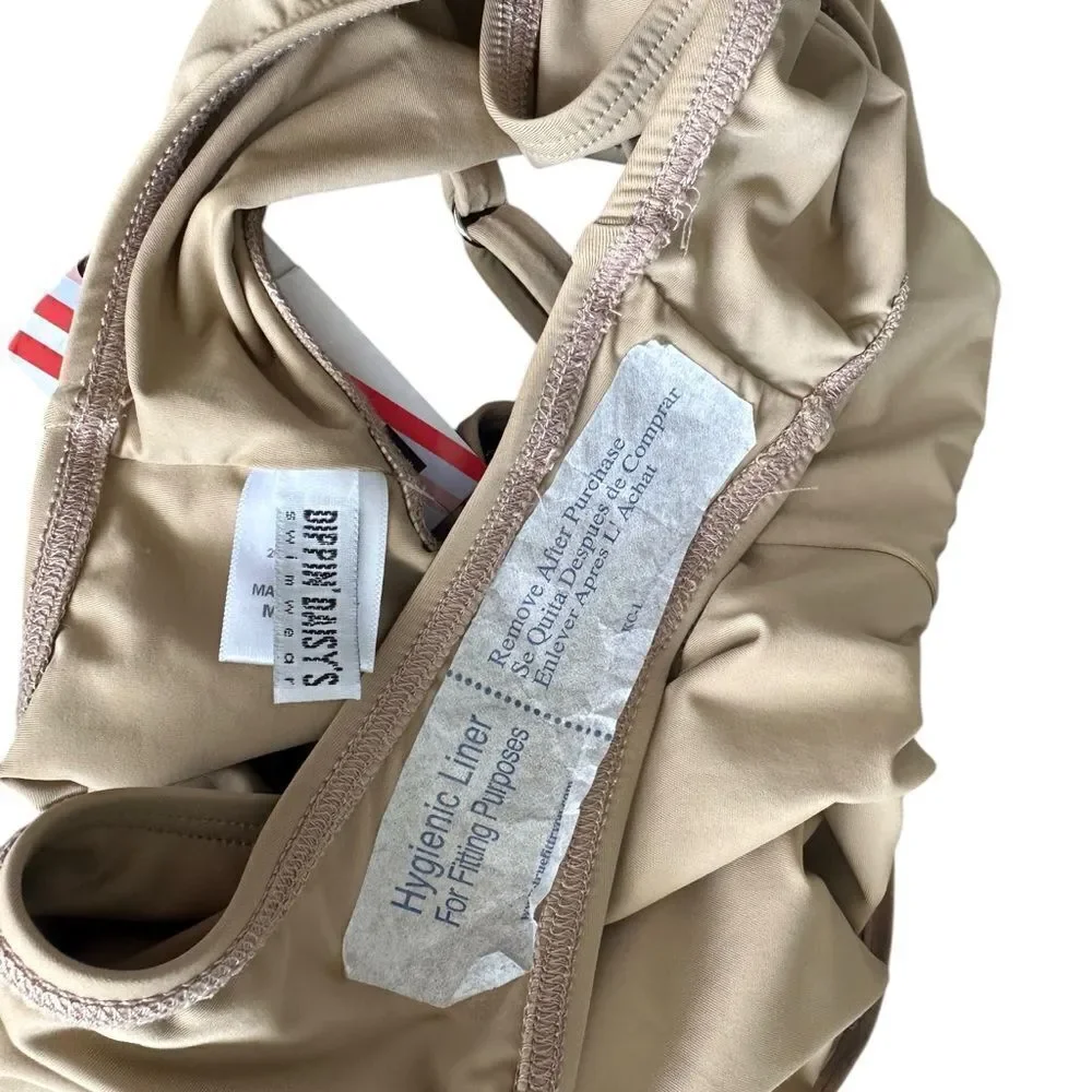 Dippin’ Daisy’s Sexy Beige Euphoria High Cut V Plunge One Piece Swimsuit - Picture 6 of 9
